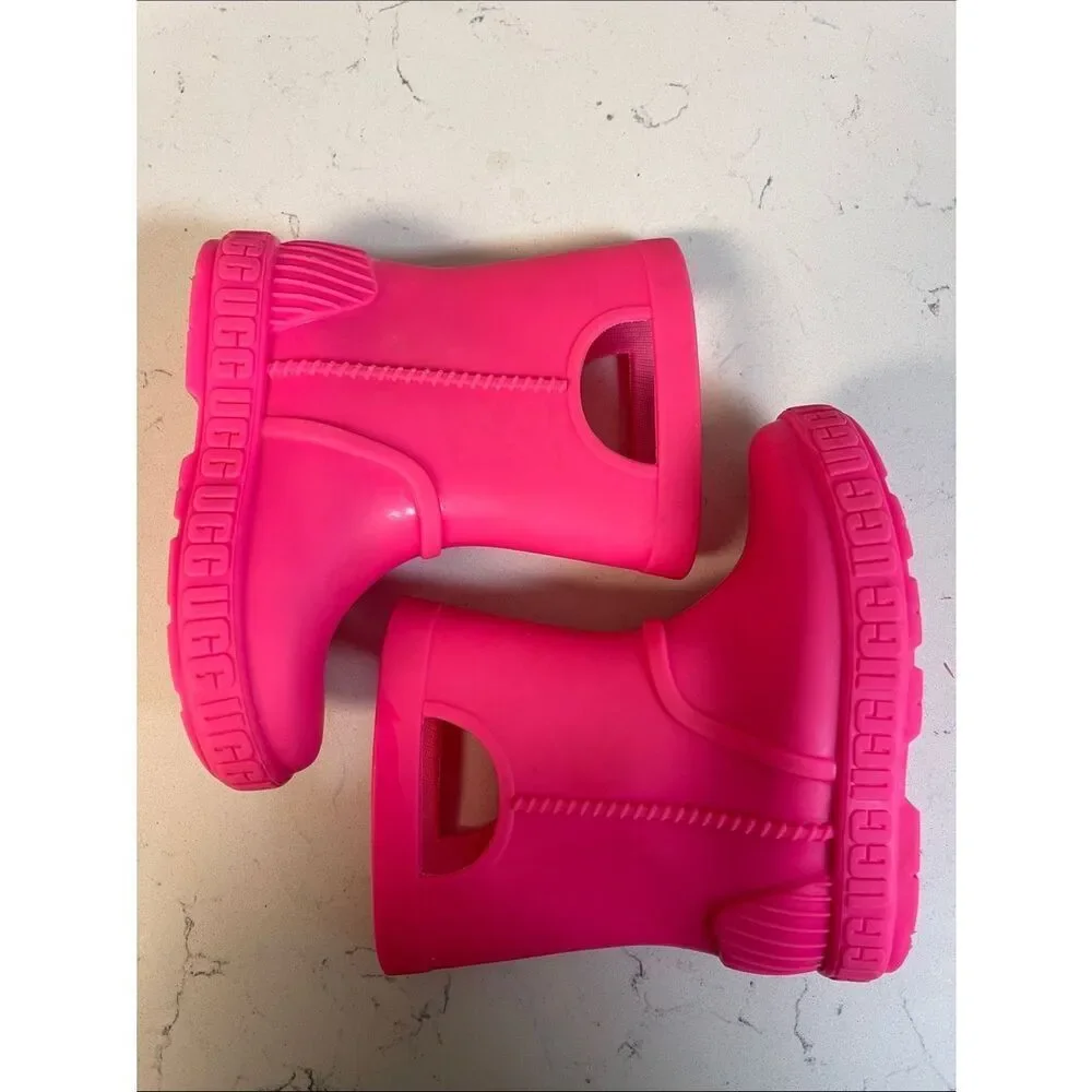 TODDLER UGG DRIZLITA RAINBOOTS - WATERPROOF & COZY COMFORT Size 9 Taffy Pink